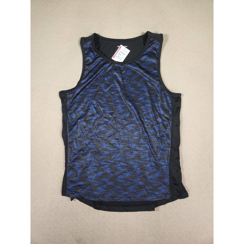 Joe Fresh Shirt Mens Large L Active Tank Top Fit Polyester Sleeveless Blue NWT